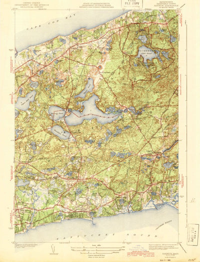 United States Geological Survey Harwich, MA (1943, 31680-Scale) digital map