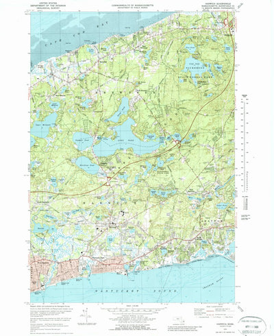 United States Geological Survey Harwich, MA (1974, 25000-Scale) digital map