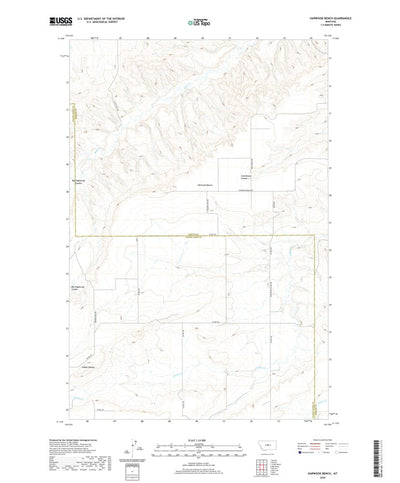 United States Geological Survey Harwood Bench, MT (2020, 24000-Scale) digital map