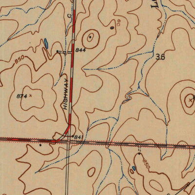 United States Geological Survey Harwood, MO (1941, 24000-Scale) digital map