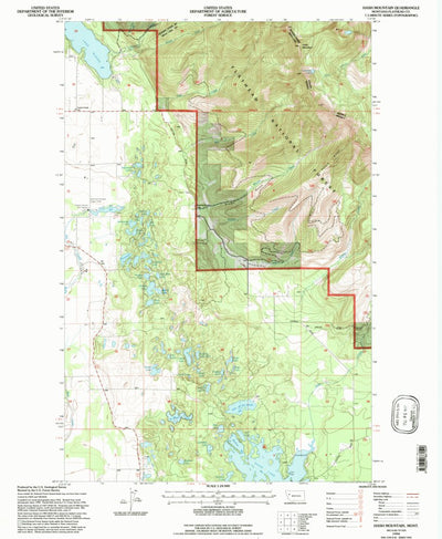 United States Geological Survey Hash Mountain, MT (1994, 24000-Scale) digital map