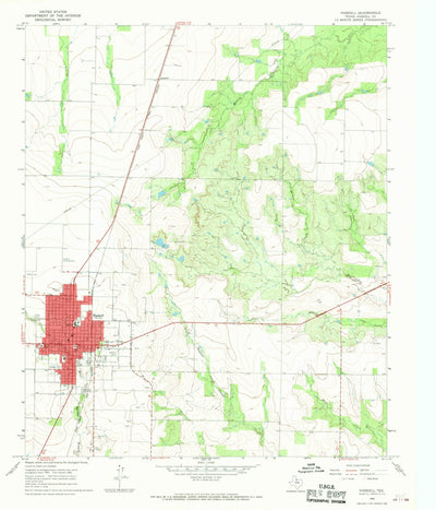 United States Geological Survey Haskell, TX (1966, 24000-Scale) digital map
