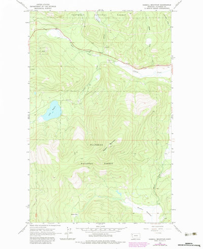 United States Geological Survey Haskill Mountain, MT (1964, 24000-Scale) digital map