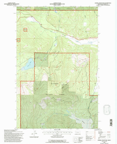 United States Geological Survey Haskill Mountain, MT (1994, 24000-Scale) digital map