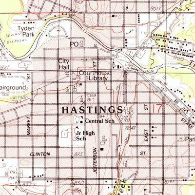 United States Geological Survey Hastings, MI (1982, 24000-Scale) digital map