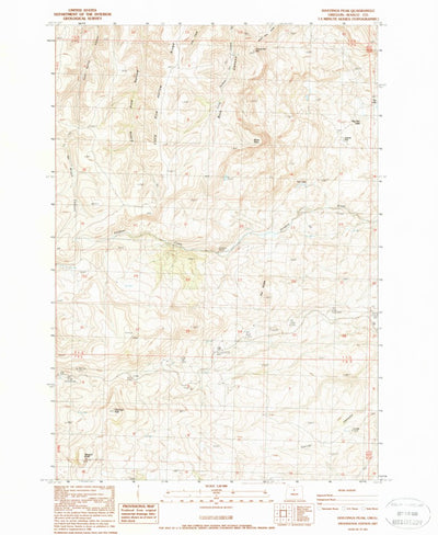 United States Geological Survey Hastings Peak, OR (1987, 24000-Scale) digital map
