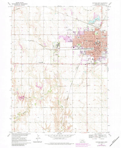 United States Geological Survey Hastings West, NE (1969, 24000-Scale) digital map