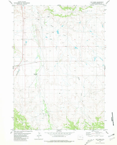United States Geological Survey Hat Creek, WY (1981, 24000-Scale) digital map