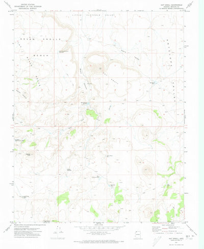 United States Geological Survey Hat Knoll, AZ (1971, 24000-Scale) digital map