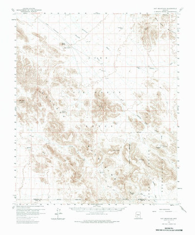 United States Geological Survey Hat Mountain, AZ (1958, 62500-Scale) digital map