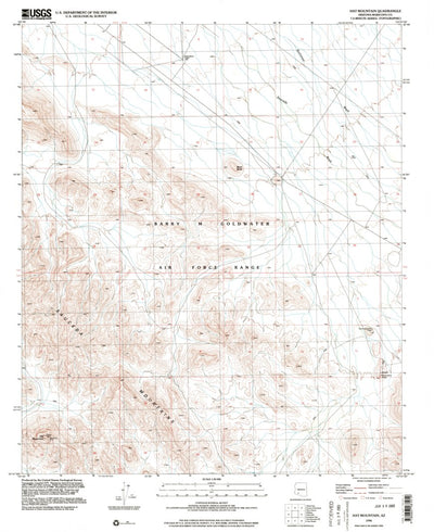 United States Geological Survey Hat Mountain, AZ (1996, 24000-Scale) digital map
