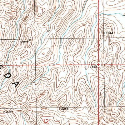 United States Geological Survey Hat Mountain, AZ (1996, 24000-Scale) digital map