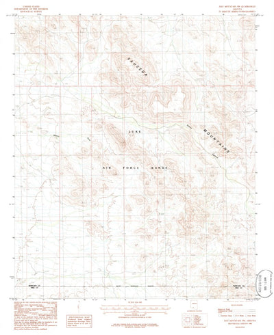 United States Geological Survey Hat Mountain SW, AZ (1986, 24000-Scale) digital map
