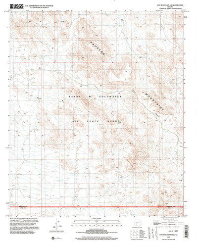 United States Geological Survey Hat Mountain SW, AZ (1996, 24000-Scale) digital map