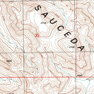 United States Geological Survey Hat Mountain SW, AZ (1996, 24000-Scale) digital map