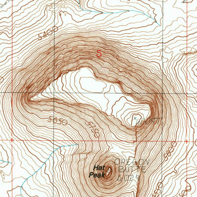 United States Geological Survey Hat Peak, NV-ID (1987, 24000-Scale) digital map