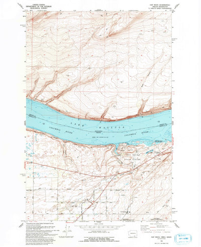 United States Geological Survey Hat Rock, OR-WA (1993, 24000-Scale) digital map