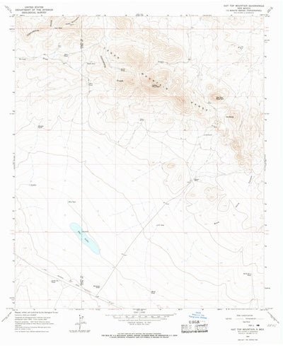 United States Geological Survey Hat Top Mountain, NM (1964, 24000-Scale) digital map