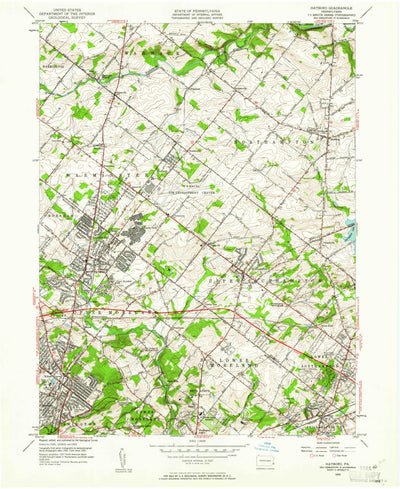 United States Geological Survey Hatboro, PA (1952, 24000-Scale) digital map