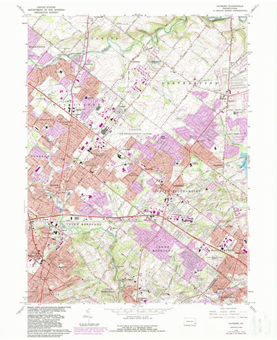 United States Geological Survey Hatboro, PA (1966, 24000-Scale) digital map