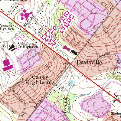 United States Geological Survey Hatboro, PA (1966, 24000-Scale) digital map