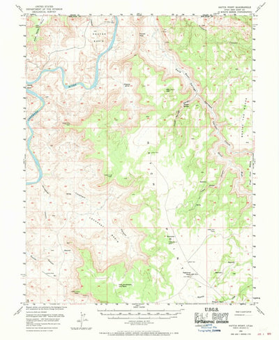 United States Geological Survey Hatch Point, UT (1954, 62500-Scale) digital map