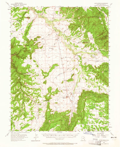 United States Geological Survey Hatch Rock, UT (1954, 62500-Scale) digital map