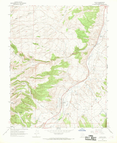 United States Geological Survey Hatch, UT (1966, 24000-Scale) digital map