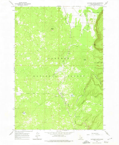 United States Geological Survey Hatchery Butte, ID (1964, 24000-Scale) digital map