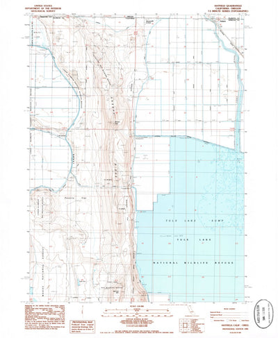 United States Geological Survey Hatfield, CA-OR (1985, 24000-Scale) digital map
