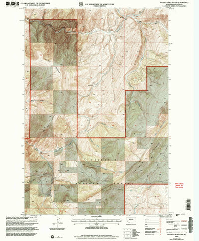 United States Geological Survey Hatfield Mountain, MT (2000, 24000-Scale) digital map