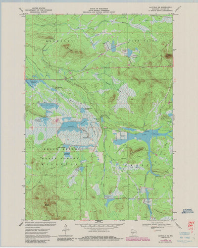 United States Geological Survey Hatfield SE, WI (1970, 24000-Scale) digital map