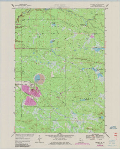 United States Geological Survey Hatfield SW, WI (1970, 24000-Scale) digital map