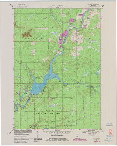 United States Geological Survey Hatfield, WI (1970, 24000-Scale) digital map