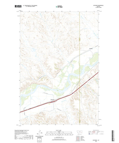United States Geological Survey Hathaway, MT (2020, 24000-Scale) digital map