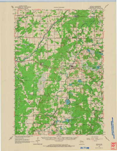 United States Geological Survey Hatley, WI (1964, 62500-Scale) digital map