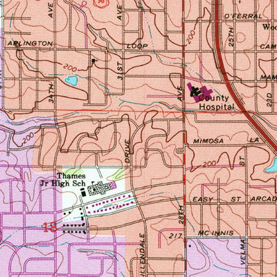 United States Geological Survey Hattiesburg, MS (1964, 24000-Scale) digital map