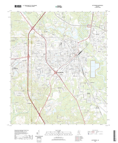 United States Geological Survey Hattiesburg, MS (2020, 24000-Scale) digital map