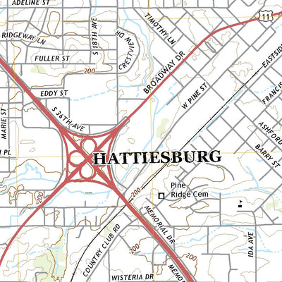 United States Geological Survey Hattiesburg, MS (2020, 24000-Scale) digital map