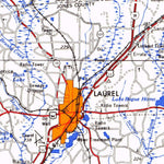 United States Geological Survey Hattiesburg, MS-AL-LA (1984, 250000-Scale) digital map