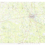 United States Geological Survey Hattiesburg, MS-LA (1984, 100000-Scale) digital map