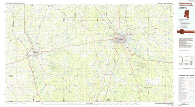United States Geological Survey Hattiesburg, MS-LA (1984, 100000-Scale) digital map