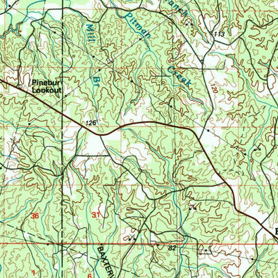 United States Geological Survey Hattiesburg, MS-LA (1994, 100000-Scale) digital map