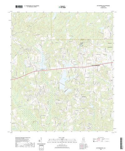 United States Geological Survey Hattiesburg SW, MS (2020, 24000-Scale) digital map