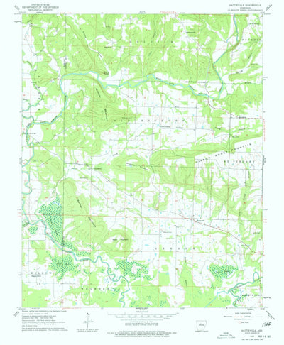 United States Geological Survey Hattieville, AR (1962, 24000-Scale) digital map