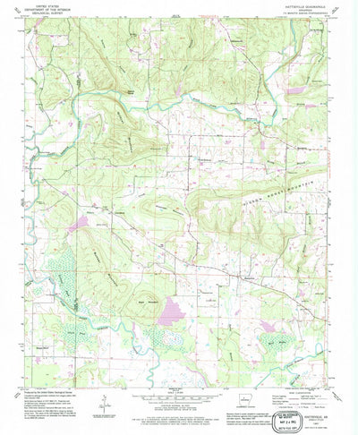 United States Geological Survey Hattieville, AR (1991, 24000-Scale) digital map