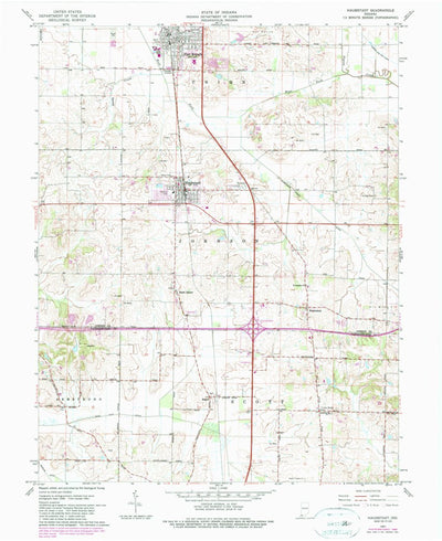 United States Geological Survey Haubstadt, IN (1961, 24000-Scale) digital map