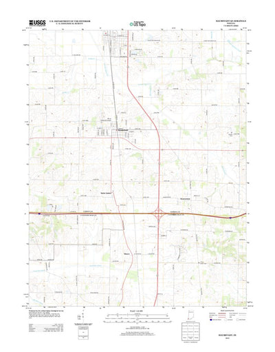 United States Geological Survey Haubstadt, IN (2013, 24000-Scale) digital map