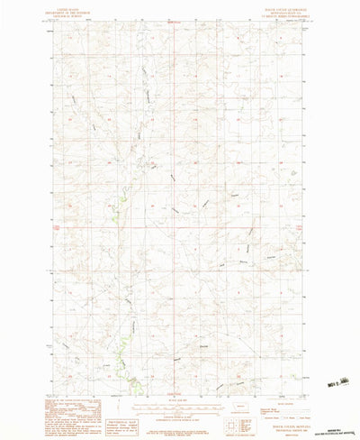 United States Geological Survey Hauck Coulee, MT (1983, 24000-Scale) digital map