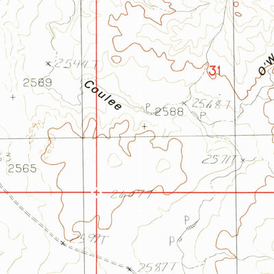 United States Geological Survey Hauck Coulee, MT (1983, 24000-Scale) digital map